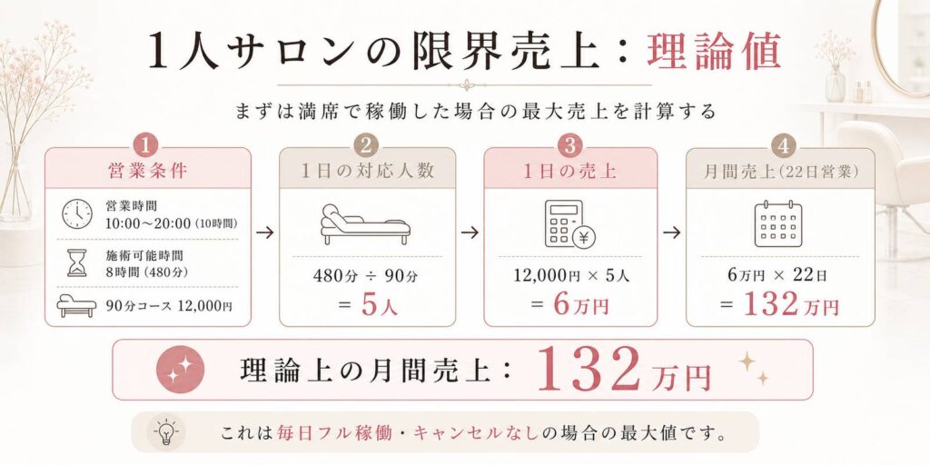 1人サロンの限界売上|理論値
