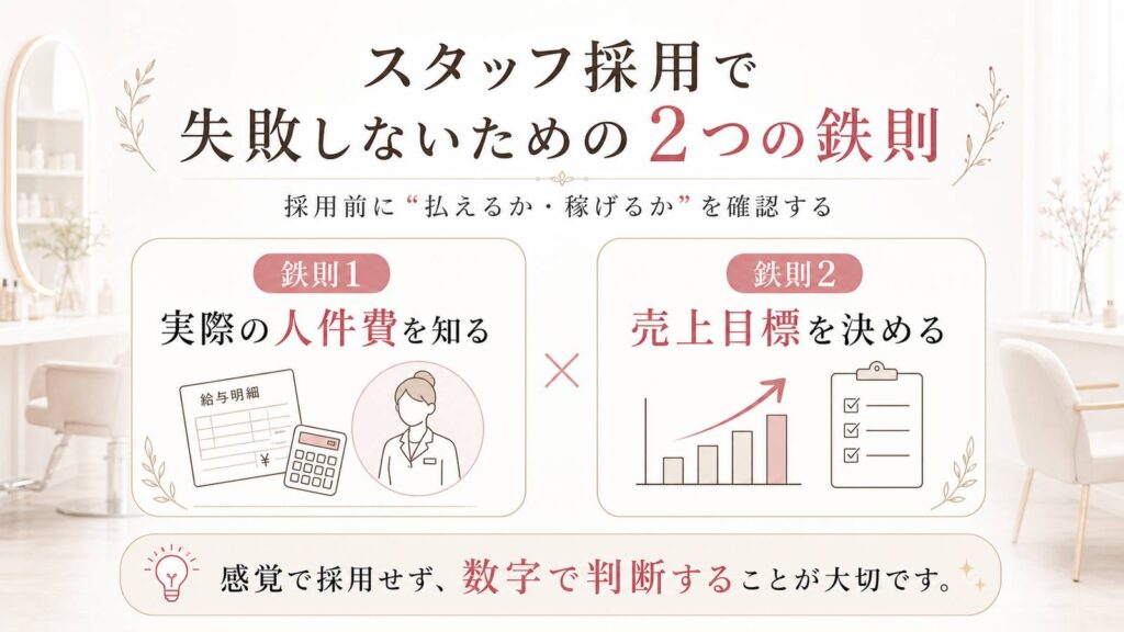 スタッフ採用で失敗しないための「2つの鉄則」