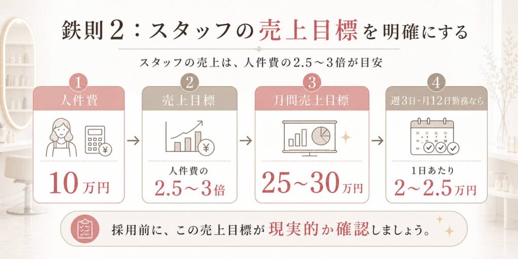 鉄則2: スタッフの売上目標を明確にする